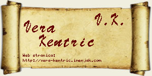 Vera Kentrić vizit kartica